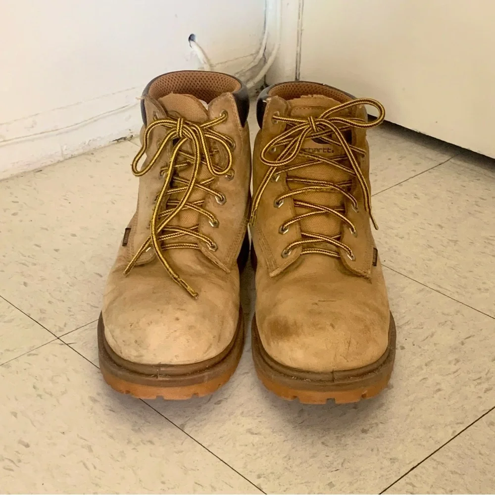 Men’s Carhartt Tan Work Boots Construction Utility Streetwear Gorpcore Y2K 10.5